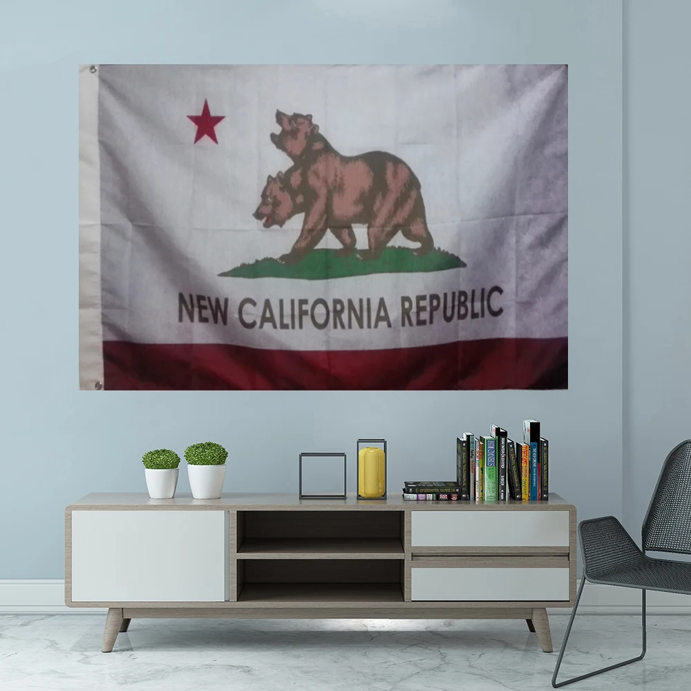 Новая Калифорнийская Республика антикварная сделать старый Ретро Флаг Графический напечатанный на заказ баннер вечерние спорт полиэстер крышка вала кольца