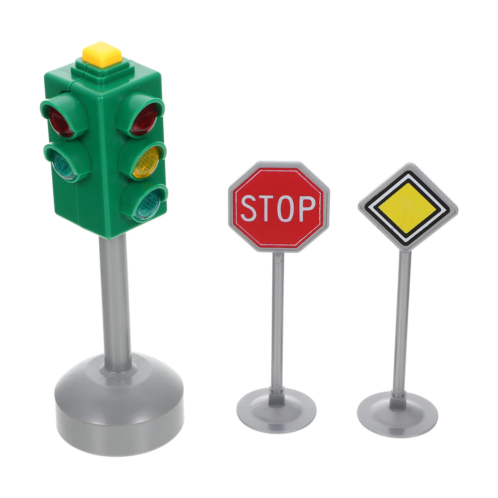 

Traffic Toy Light Signs Kids Stop Mini Toys Sign Lamp Educational Street Road Crosswalk Model Children Play Playset Miniature