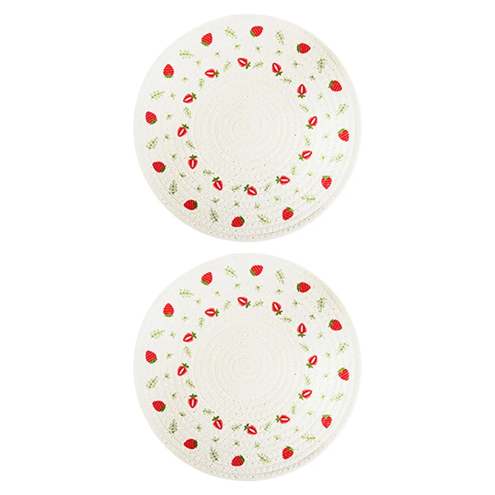 

2pcs Home Placemats Heat Insulation Mats Decorative Pot Pad Heat-proof Mat