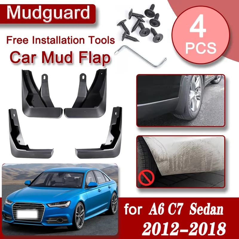 Автомобильные передние и задние брызговики для Audi A6 C7 Sedan 2012-2018 4 шт. аксессуары