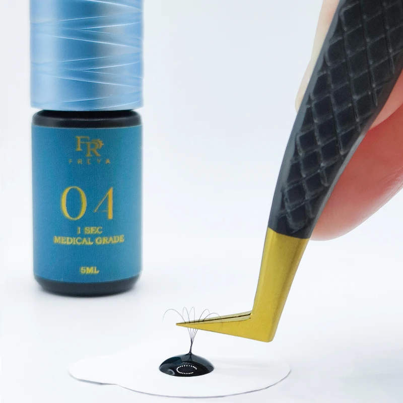 

Клей Freya для наращивания ресниц без дыма, минимум раздражение, черный супер клей с тонкой вязкостью, профессиональные принадлежности для ре...