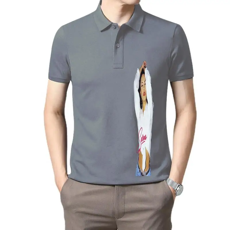 

Golf wear men New Rare Selena Quintanilla Top Black Usasz Limmited Edition polo t shirt for men