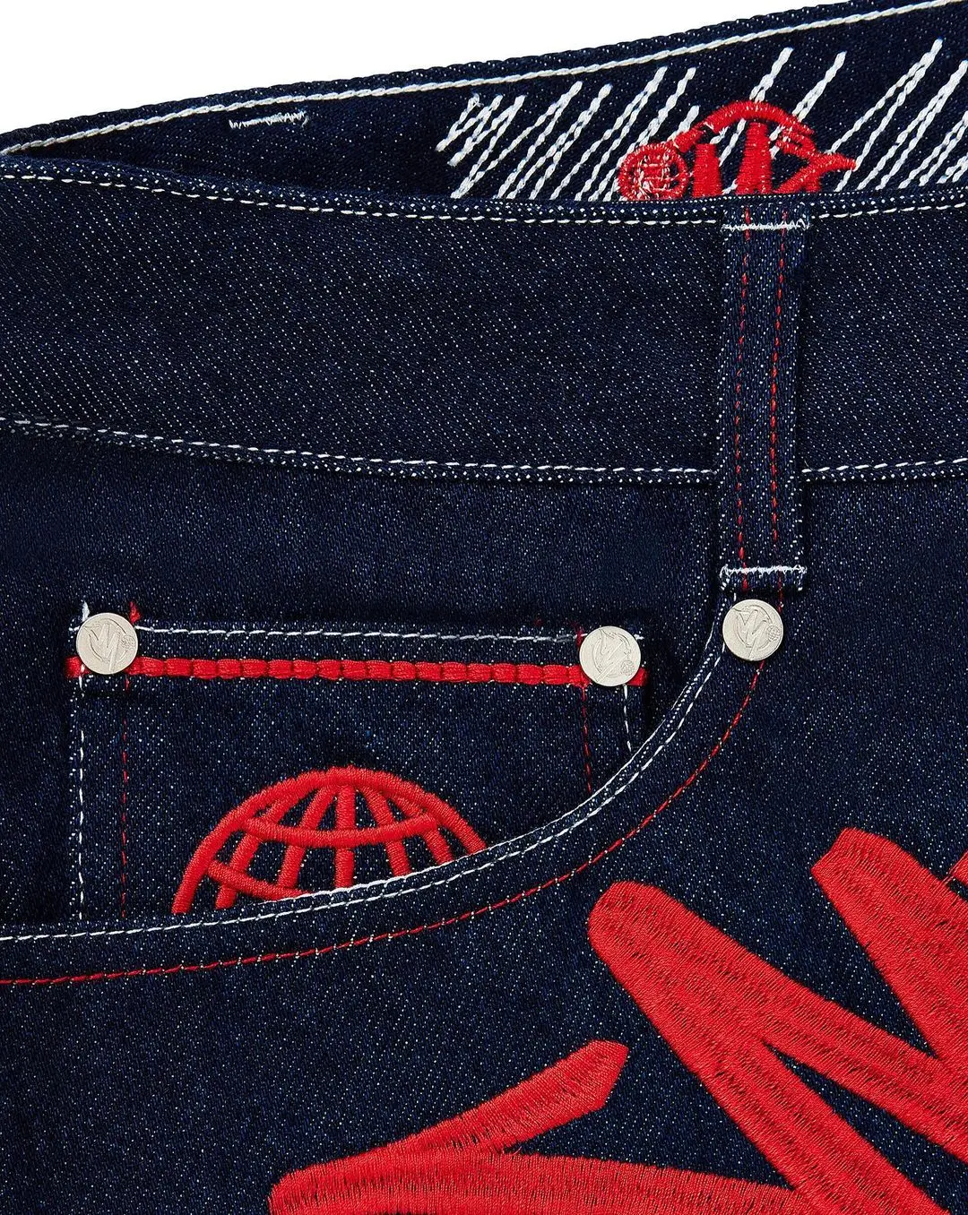 Y2K black slim straight embroidered jeans men's spring and autumn loose trend casual couple pants streetwear retail/wholesale