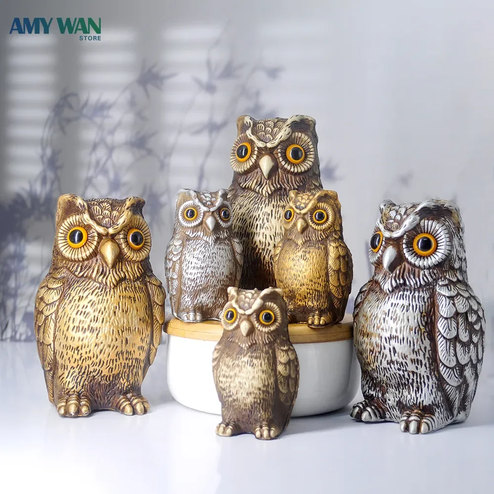 

2023NEW Decorative Owl Realistic Animal Scarecrow Decor Lawn Garden Miniatures Figurine Home and Garden Statue Decoration Access