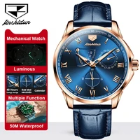 2022 jsdun top brand mens watch 40hours power reserve automatic mechanical watches for men wrist watch 50m waterproof 8921