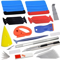 car vinyl wrap tool kit felt squeegee cutter precision craft knife blades vehicle applicator kit for window tint installing