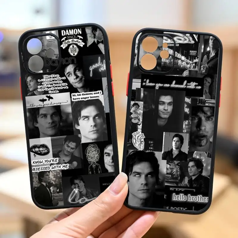 

The Vampire Diaries Damon Salvatore Phone Case IPhone 12 11 13 14 Pro Max X XR XS SE2020 7 8 Plus Hard Shockproof Cover Case