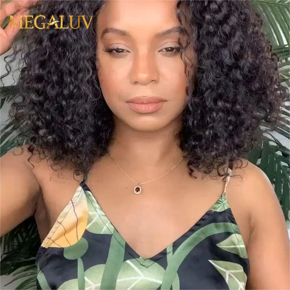

13×6 Lace Front Human Hair Wigs Jerry Curl Bob Frontal Wig High Density Transparent Lace Frontal Wig Preplucked For Women