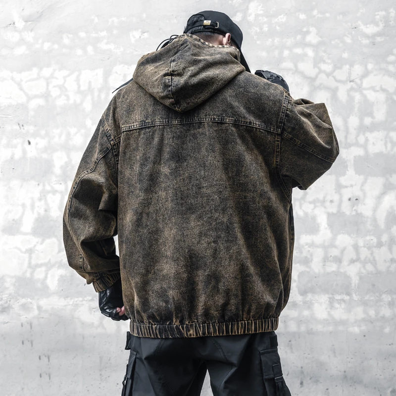 Дизайнерская винтажная стирающаяся толстовка с капюшоном Мужская модная