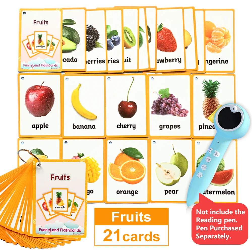 

Children Baby English Learning Word Pocket Card Flashcard Montessori Educational Toys Words Table Game Gift for Kids Teaching