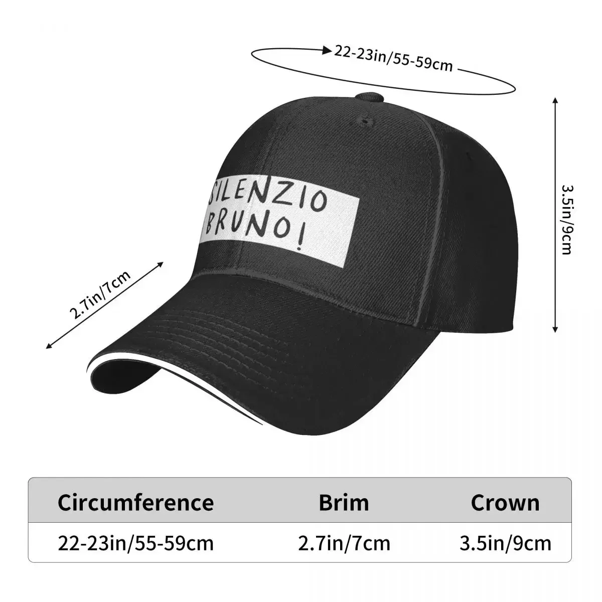 SIlenzio Bruno Цитата фан-арт из фильма Бейсболка забавная шляпа Хип-хоп Женская