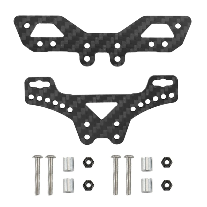 

2Pcs Carbon Fiber Front And Rear Shock Tower For Tamiya XV-01 XV01 1/10 RC Car Upgrades Parts Accessories