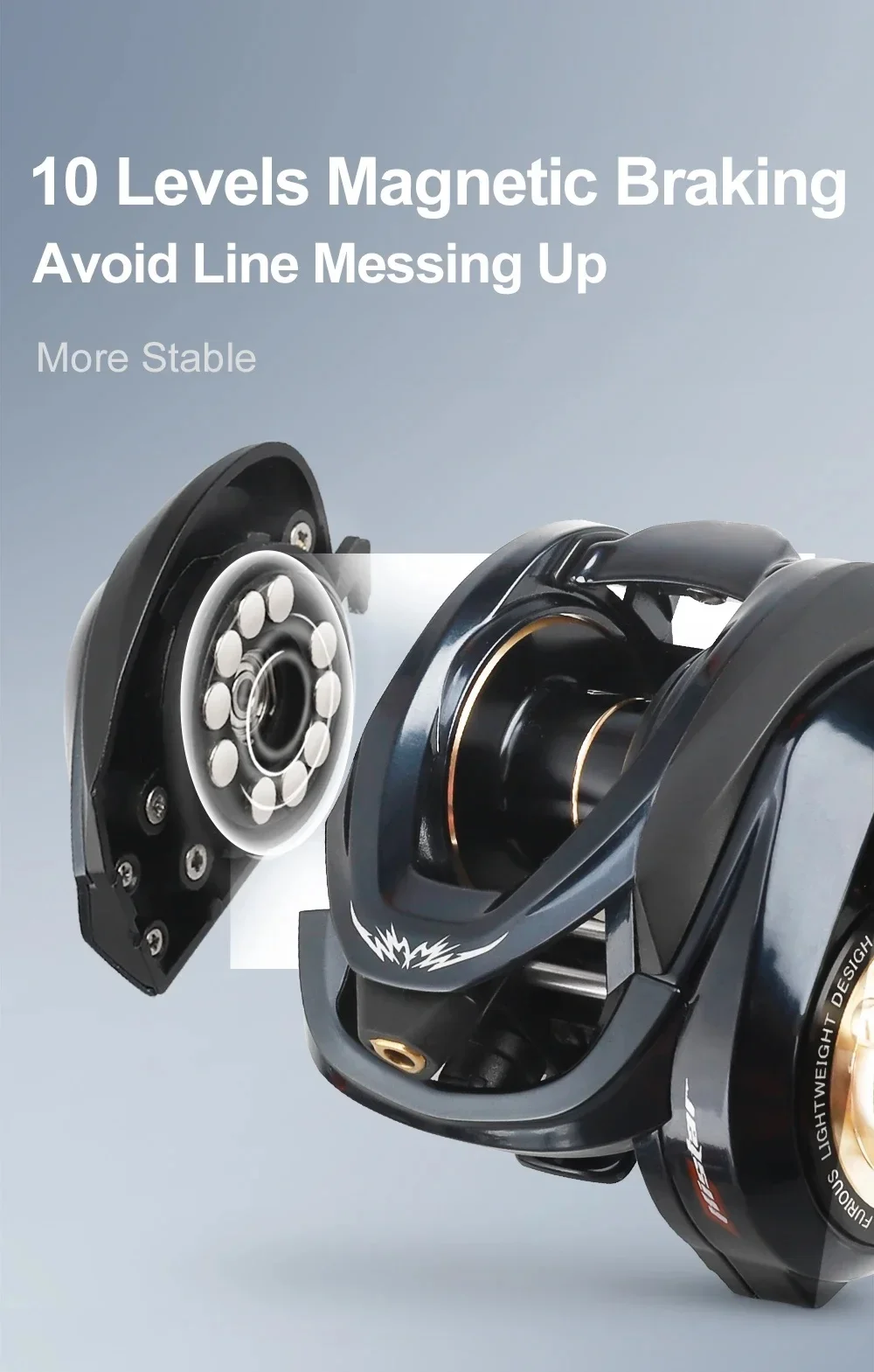 Катушка Vikinger BaitCasting 8 1:1 7 3:1 6 6:1 соотношение Pesca Антикоррозийная коррозионная