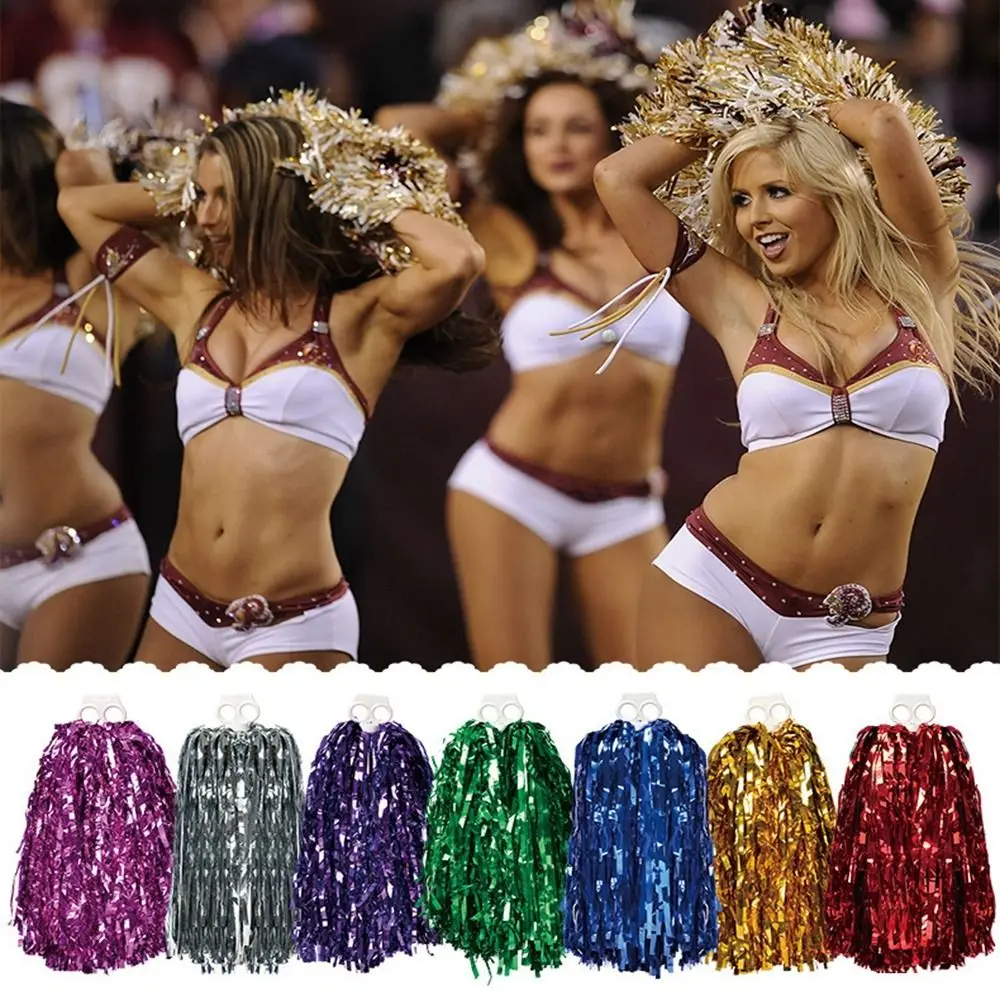 

Double hole handle Fancy Dance Party Decorator Cheerleader Pom Poms Club Sport Supplies Cheerleading Cheering Ball