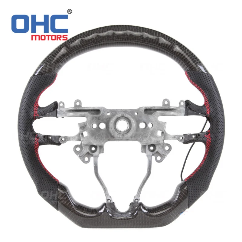 Для Honda Fit, HR-V, XRV, City, Gienia, Civic 8-го поколения. Перфорированная кожа, карбон + руль с LED-подсветкой (art.: 3920db10b7ab5) - 3920db10b7ab5