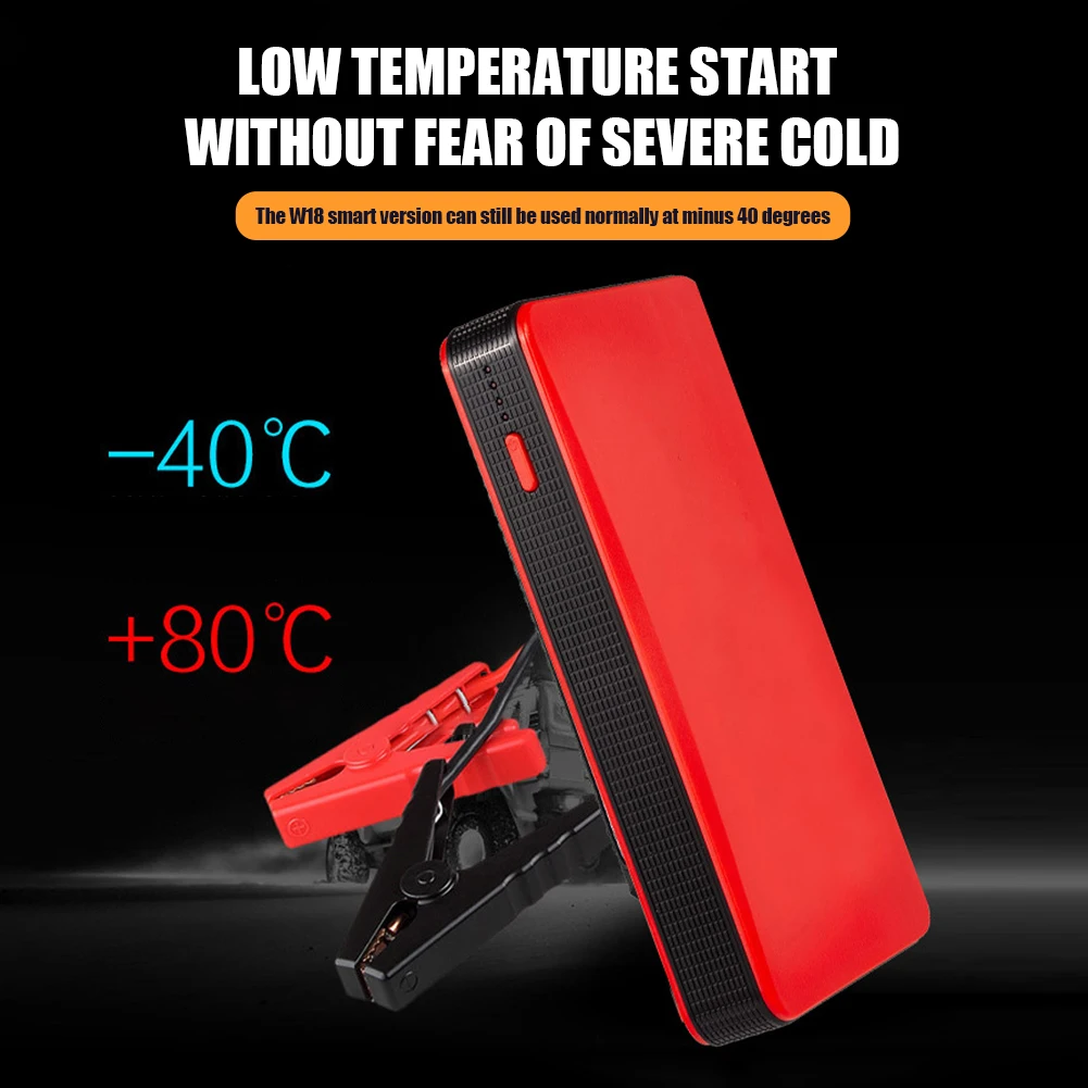 

10000mAh Car Battery Jump Starter Power Bank 12V 400A Auto Emergency Booster Starting Device with Flashlight for 2.0L Gasoline