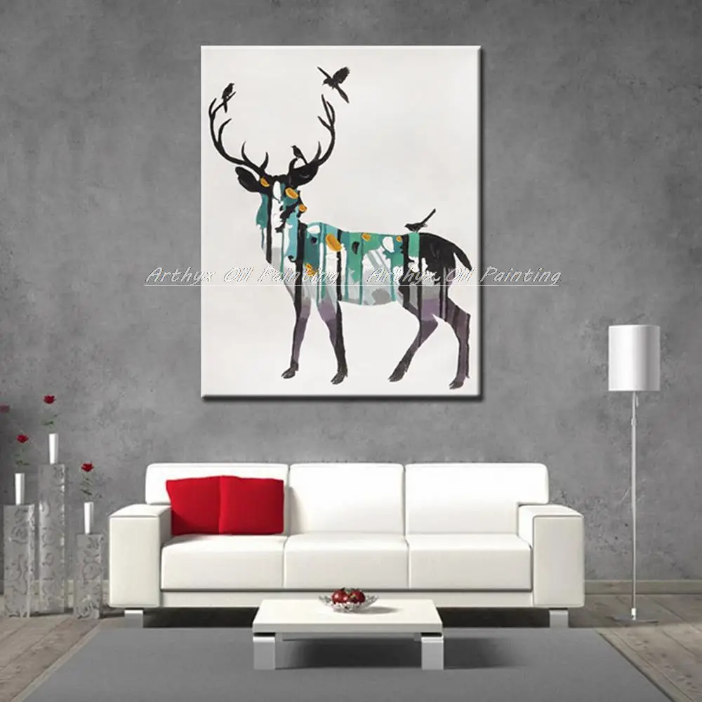 Arthyx большая ручная роспись современная абстрактная картина маслом с