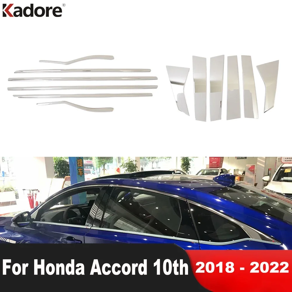 Нижняя отделка оконного порога для Honda Accord 2018 2019 2020 2021 нержавеющая сталь
