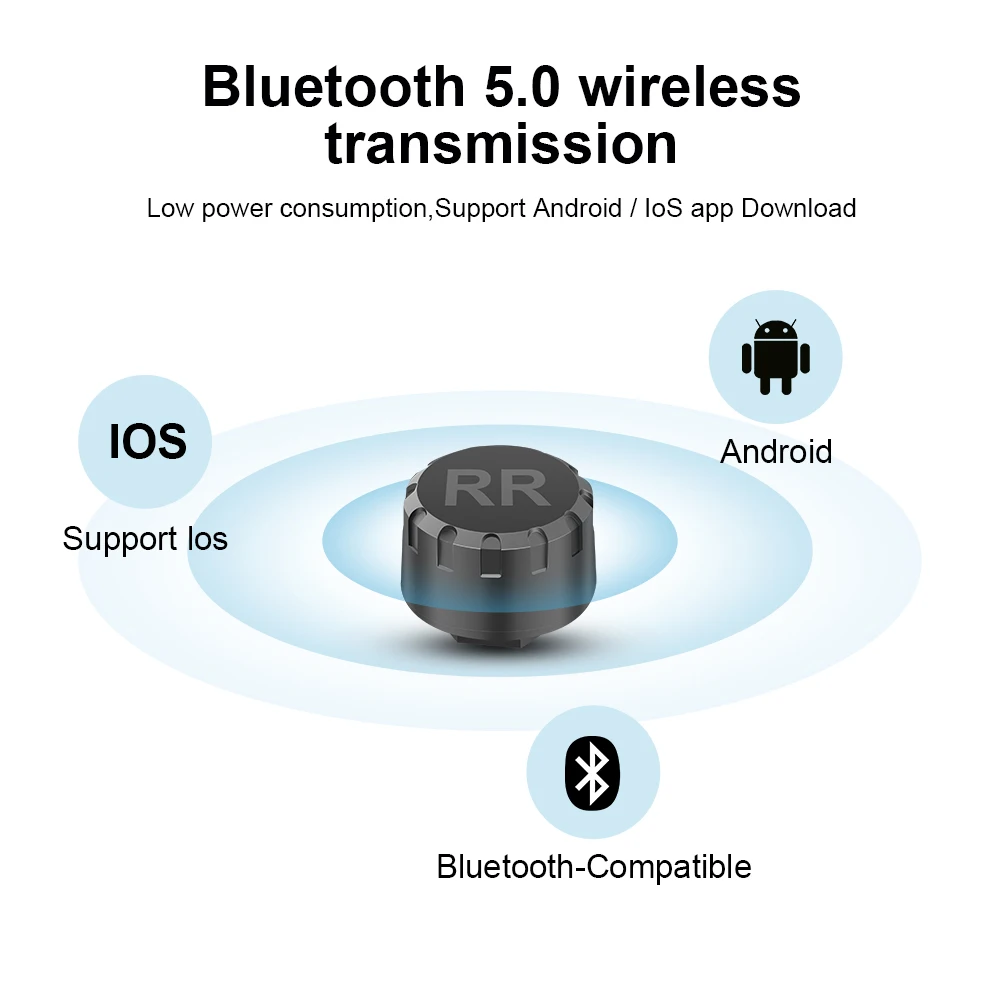 Датчик давления в шинах TPMS для мотоцикла Android внешний датчик Bluetooth Android/IOS