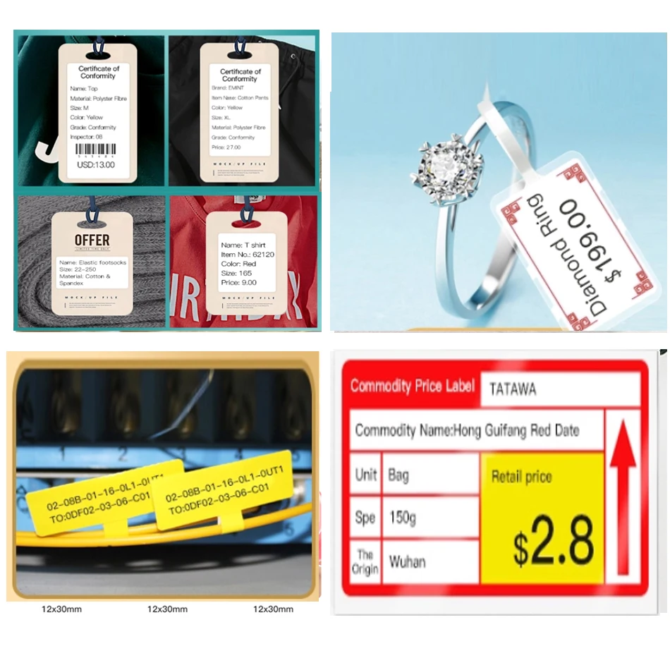 Портативный Ручной Bluetooth термопринтер Niimbot B203 мини-принтер штрих-кодов QR-кодов |