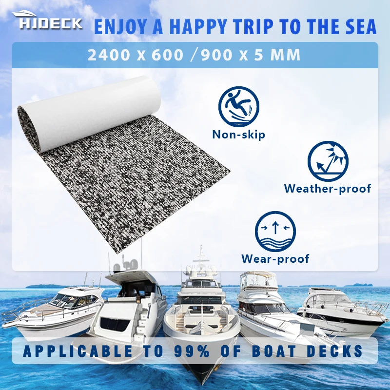 Boat Flooring Camouflage EVA Foam Deck Mat Marine Self-Adhesive Marine Sheet Yacht Accessories Waterproof Antiskid