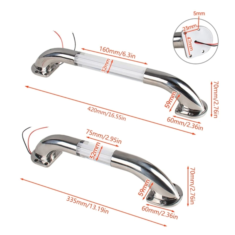 Поручни для лодок морские поручни из нержавеющей стали 13/20 дюймов со