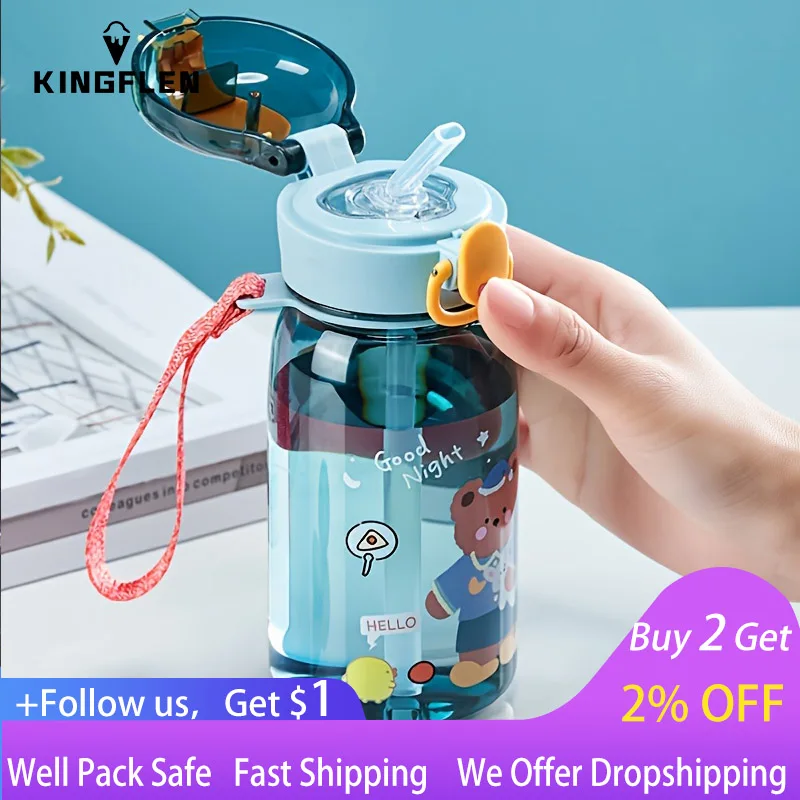 

1pc Tumbler, Thickened Plastic Portable Straw Cup 400ml/13.5oz, Break Resistant Insulated Cute Water Cup