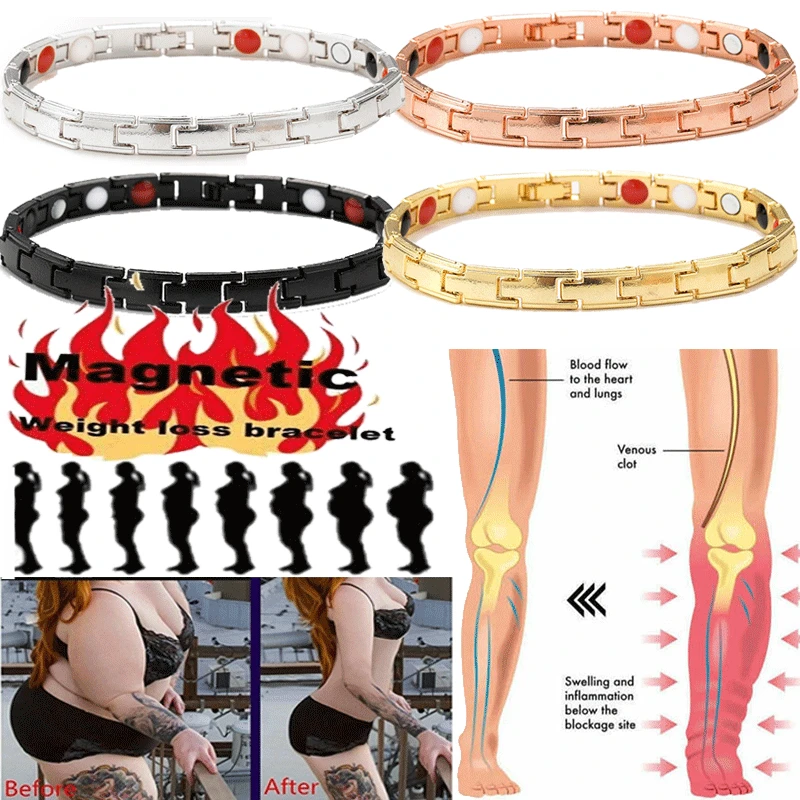 

4 Colors Women's Magnet Bracelet Slimming Bracelet Weight Loss Braided Magnetic Therapy Bracelet for Health Care Fashion Jewelry