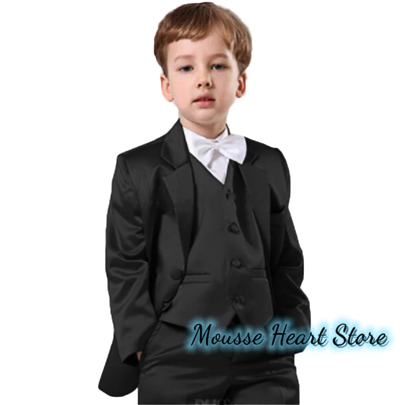 Elegant Boys Suits Single-Breasted Formal (Jacket+Vest+Pants) Garçon Wedding Blazers Sets Fashion Children Costume Tuxedo