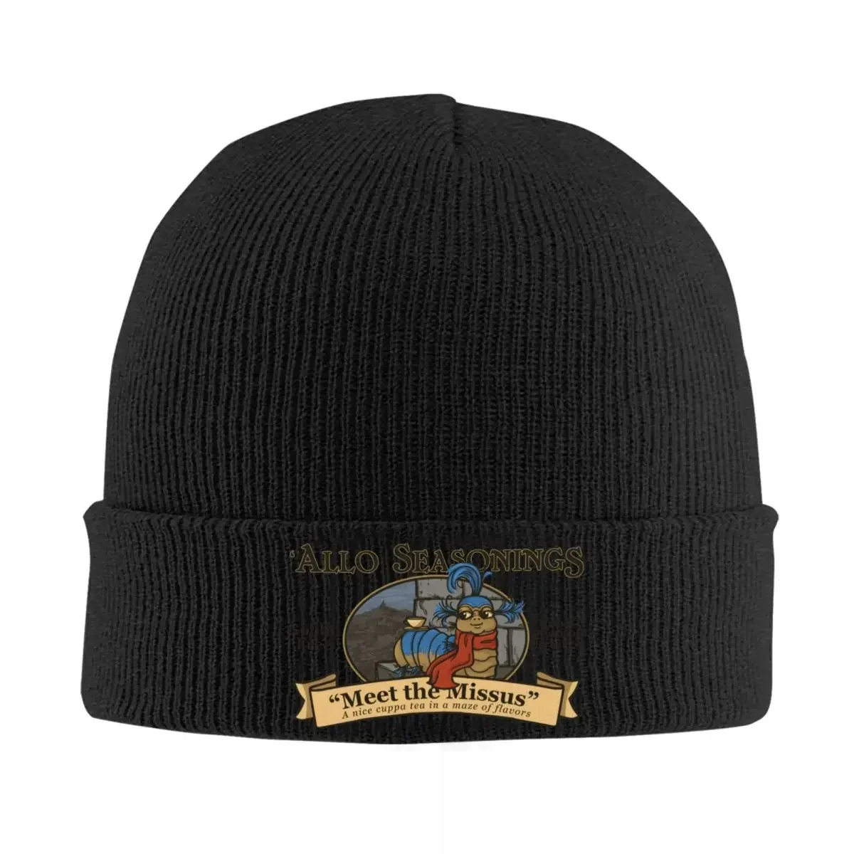 Вязаная шапка Meet The Missus Tea Шапка-бини на осень и зиму теплая уличная в лабиринте