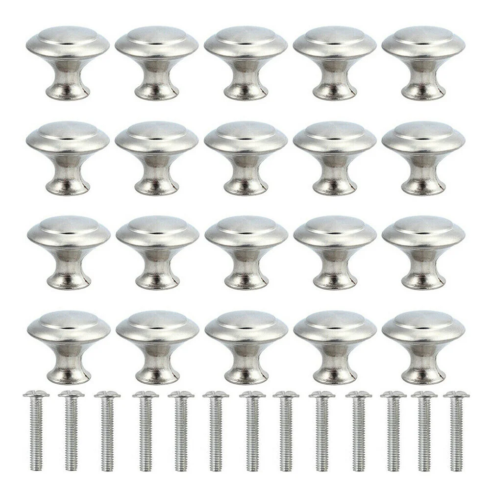 Knob Kitchen Round Brushed Cupboard Zinc Satin Dresser Wardr