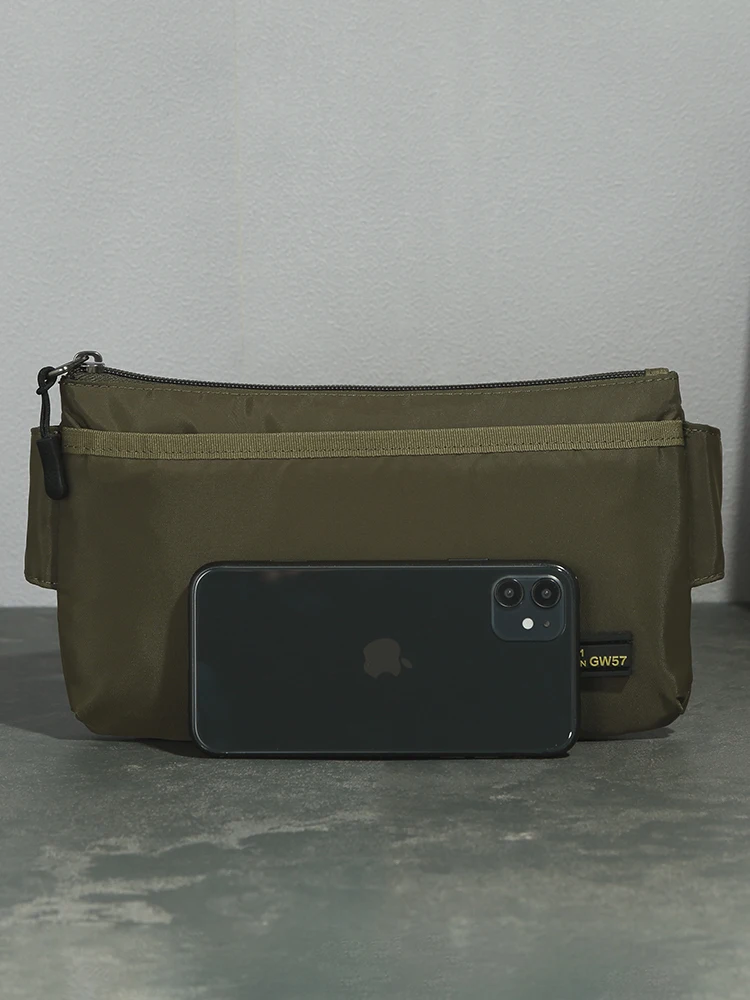 Volunteer Waist Bags for Men 2023 New Fashion Solid Casual Vintage Phone Commuter Waterproof Oxford Cloth Crossbody Bag 1749-02