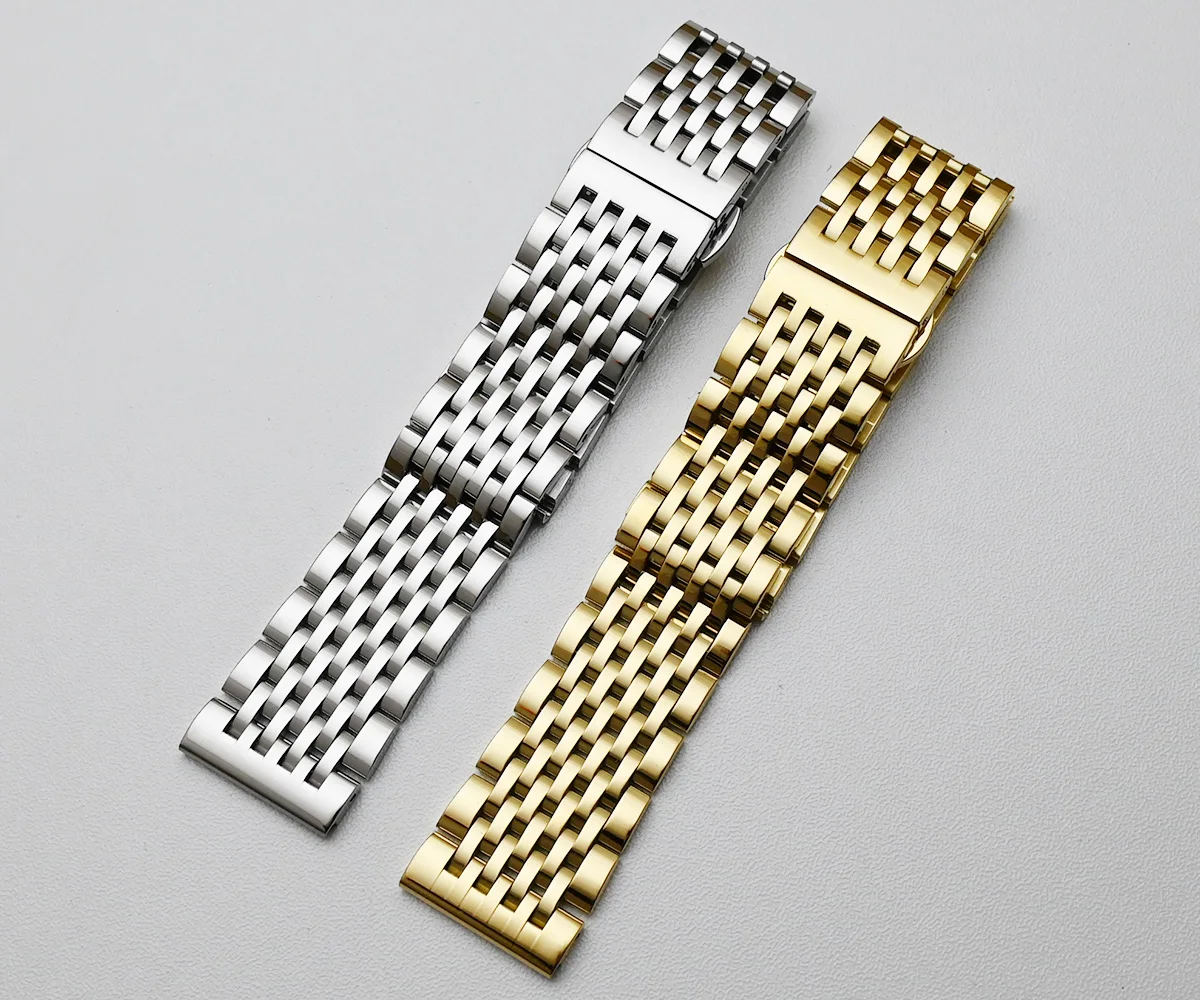 

A Curved End Stainless Steel Watch Band 12mm 14mm 16mm 18mm 19mm 20mm 22mm Replacement Watch Strap Clasp Watchband Bracelet