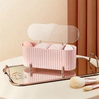 dustproof swabs storage box cotton pad beauty egg multipurpose jewelry makeup brush lipstick holder decor cosmetic organizer