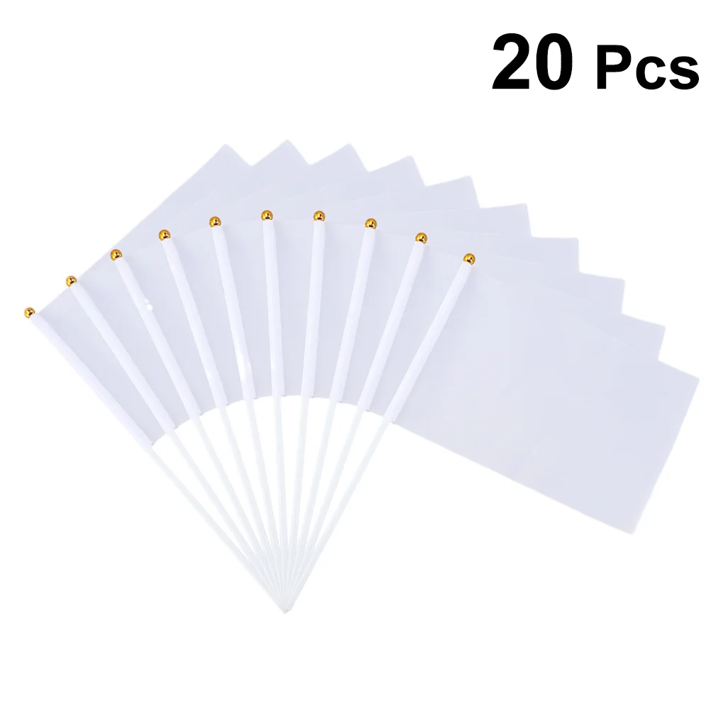 

Flag Flags Hand Referee White Mini Linesman Smallwaving Stick Banner Blankdiy Held Football Judge Soccer Sticks Handheld