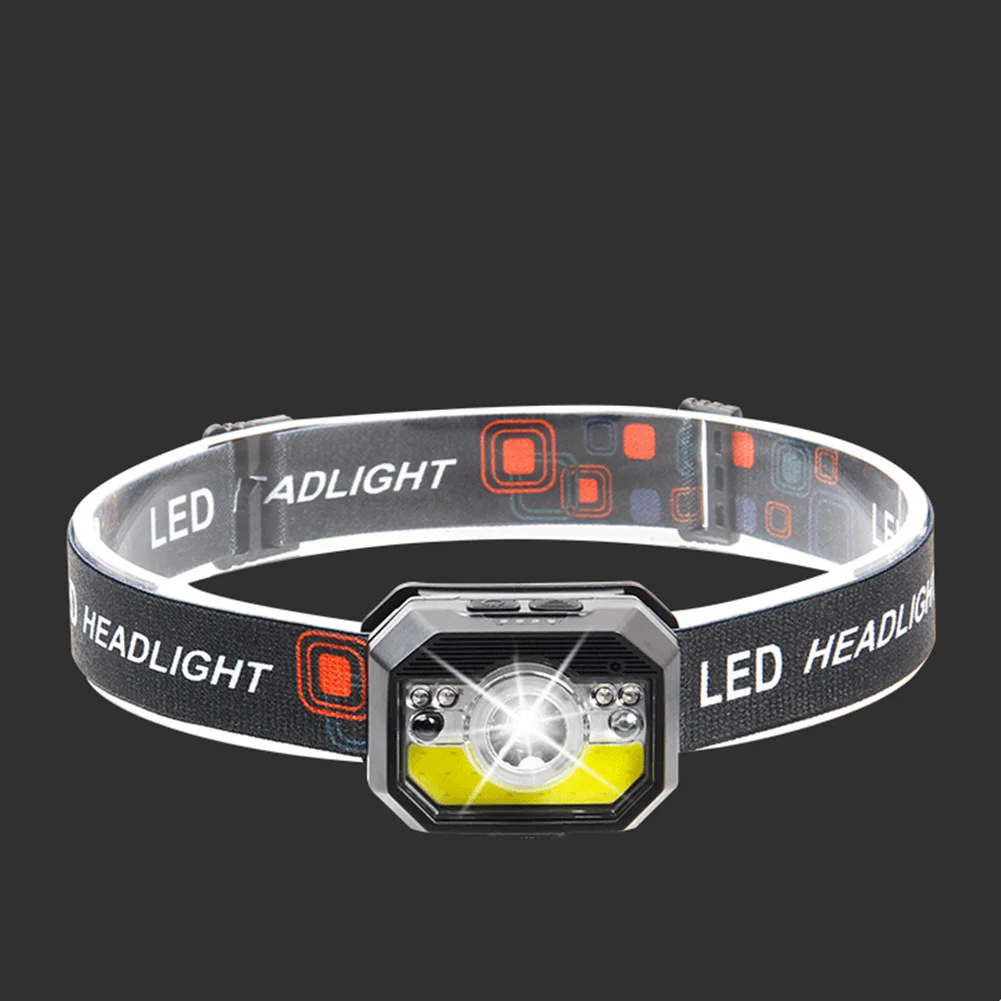 

USB Head Torch Wave Hand Induction 9 Modes COB+XPG Engineering Plastic