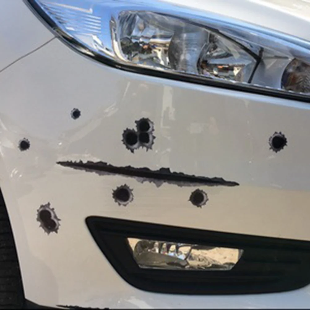 

Creative Personality Stickers Waterproof Car Bullet Hole Modified Scratches Cover