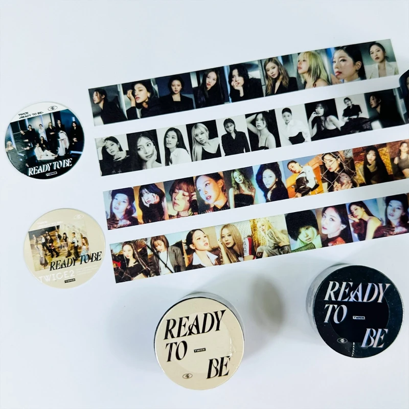 

Новинка, альбом «READY TO BE Washi» 5 м Kpop, Маскировочная лента, декоративная клейкая лента «сделай сам», наклейка для скрапбукинга, канцелярские пр...