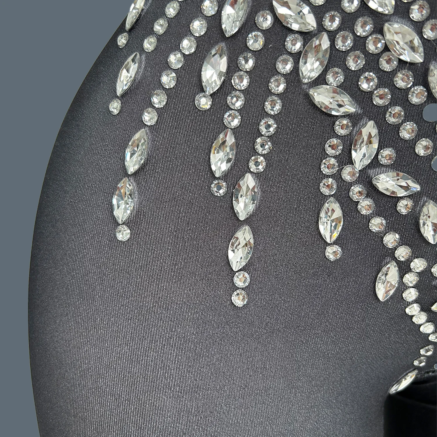 Женский сексуальный танцевальный костюм с блестящими бриллиантами комбинезон