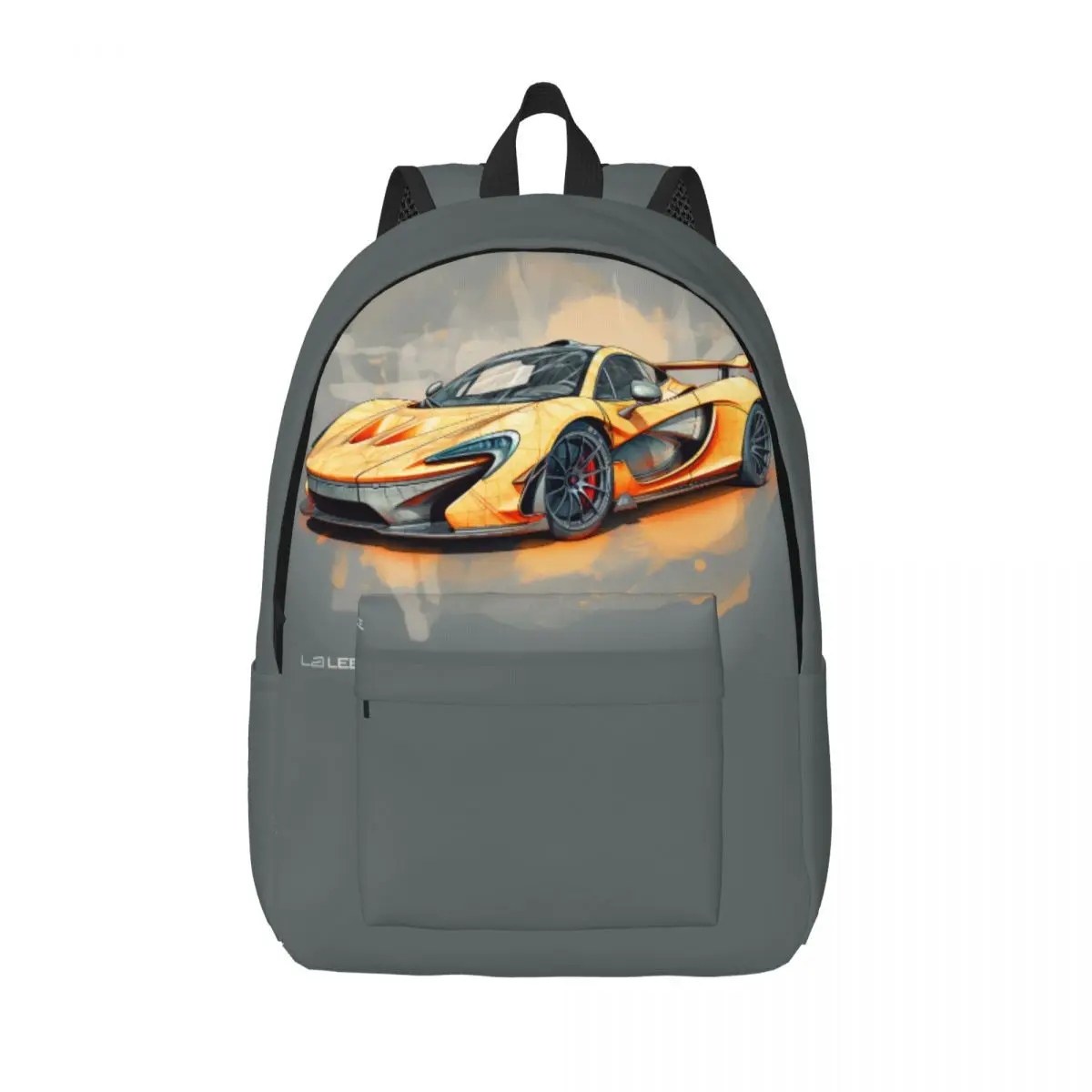 

Powerful Sports Car Canvas Backpacks Cartoon Graphic Universal Bag Outdoor Backpack Large Bags