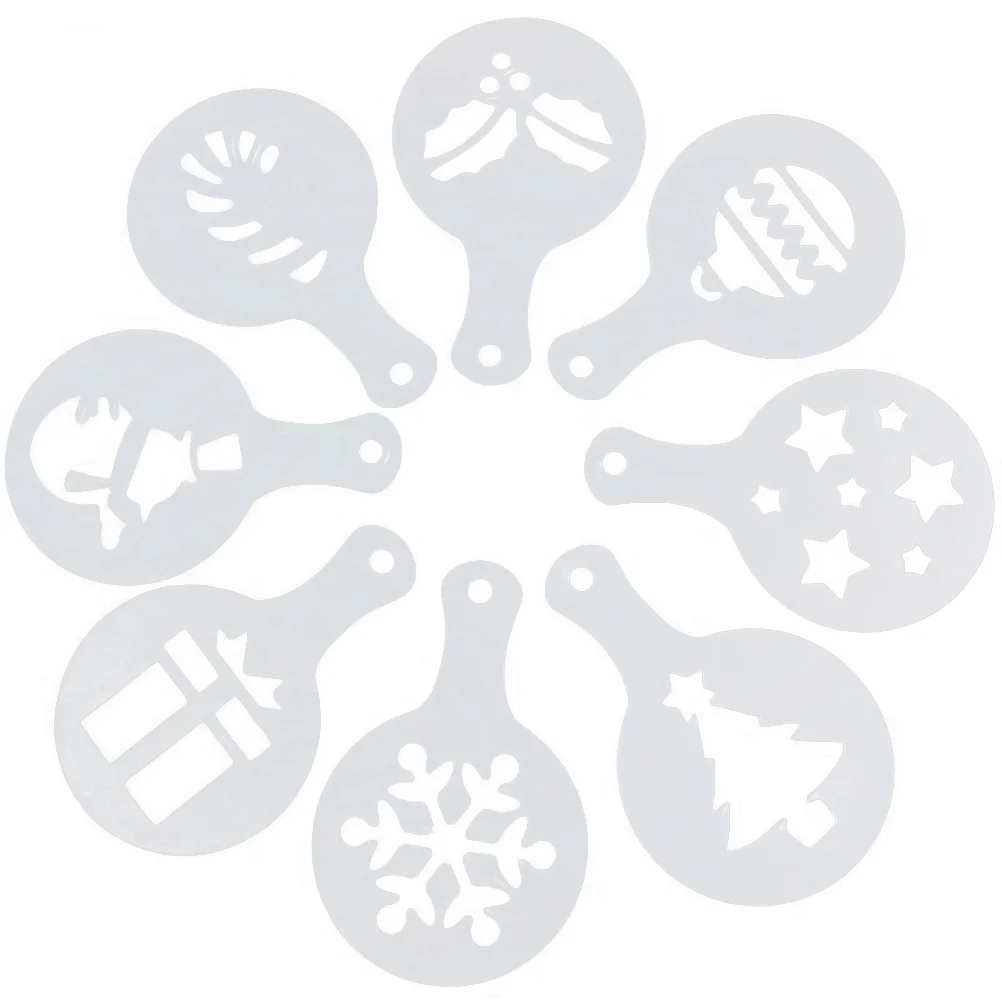 

Stencils Templates Cake Coffee Stencil Decorating Baking Christmascookie Moldspainting Fondant Diy Frame Bread Airbrush Dessert