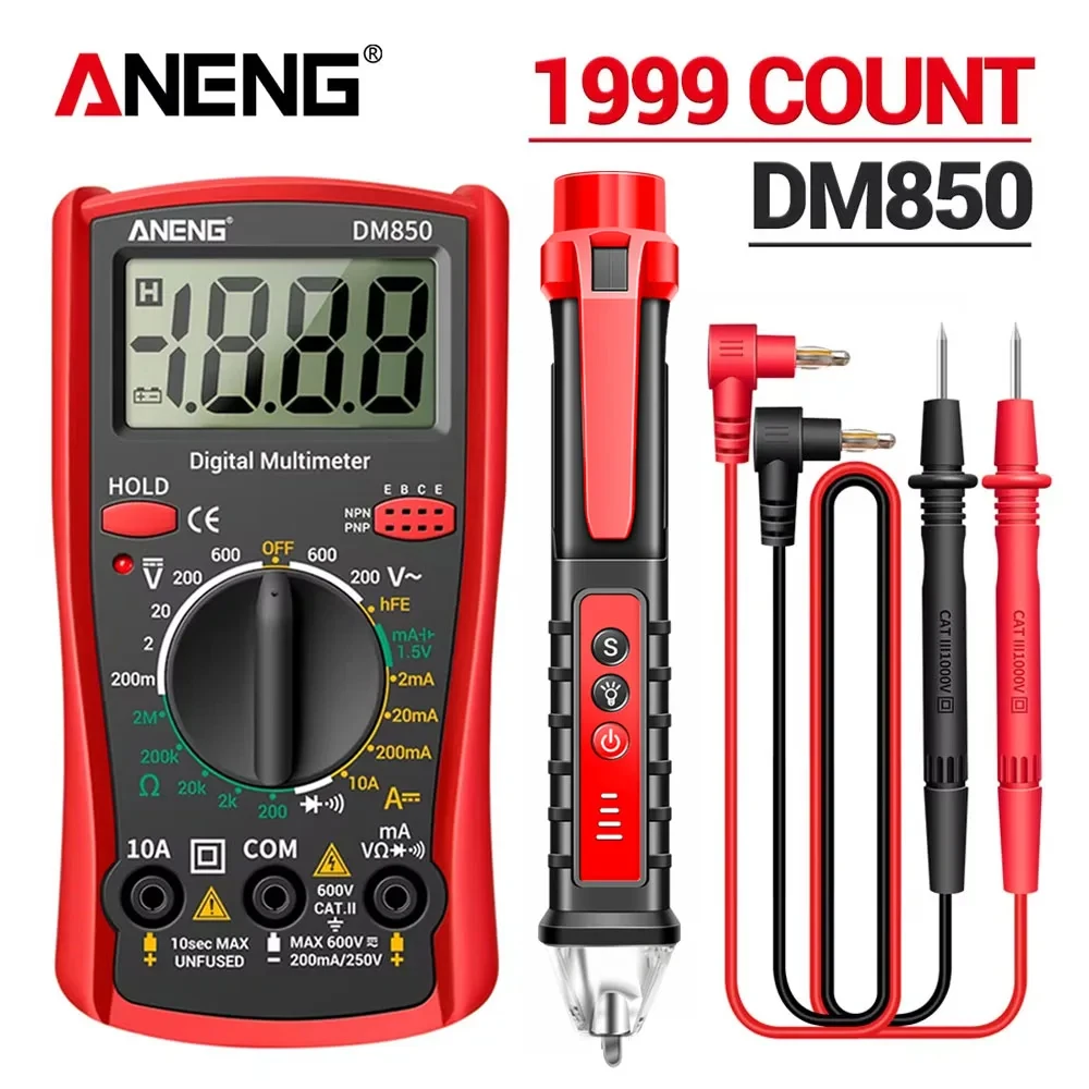 

Мультиметр ANENG DM850 С Набором Инструментов Для Автомобильной Диагностики VD802, 1999 Показаний, Цифровой Дисплей