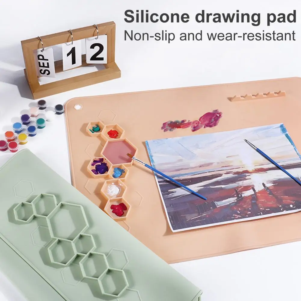 

Уникальный детский коврик для рисования, антигрязный, «сделай сам», Легкая очистка, растушевка чернил, силиконовый коврик для рисования
