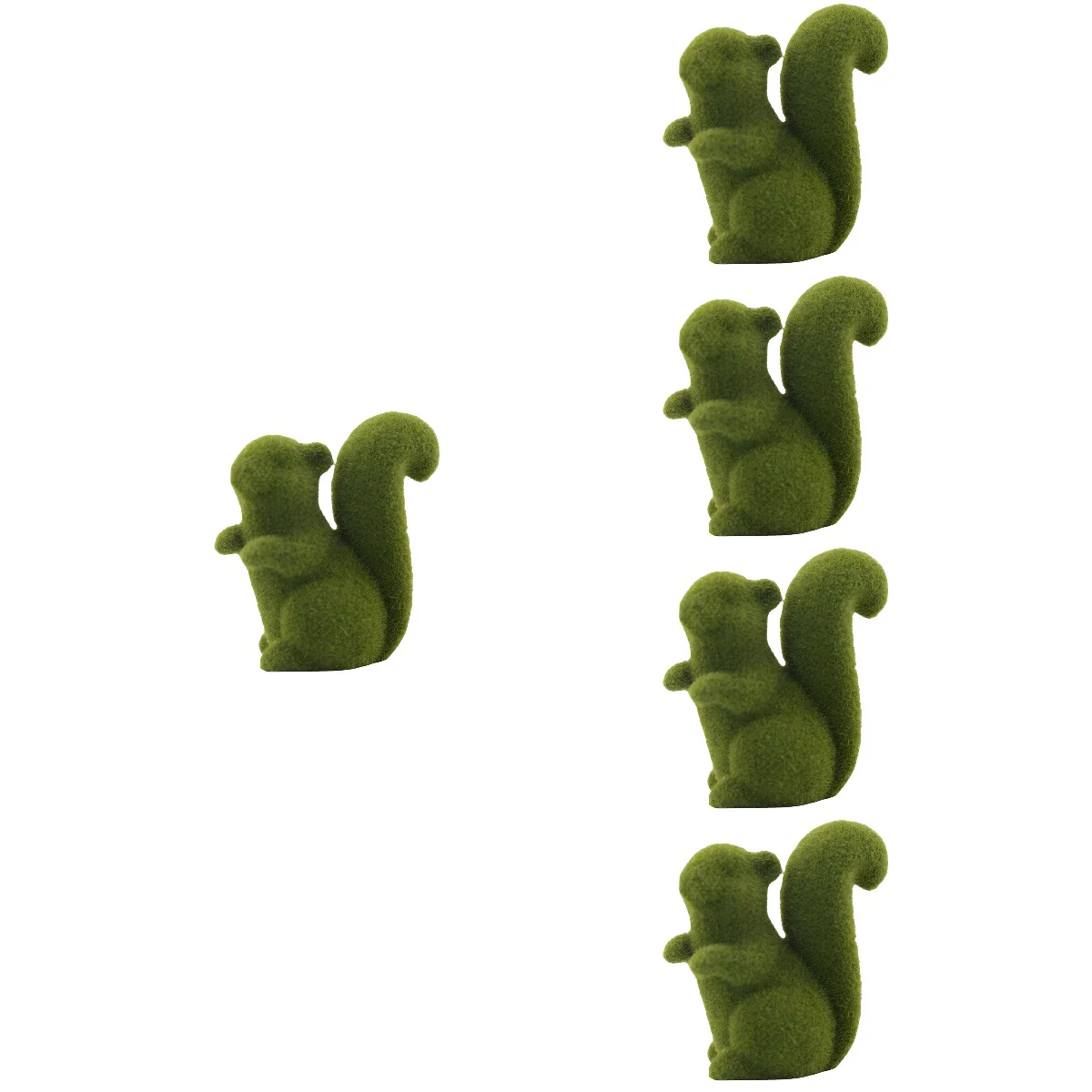 

5pcs Squirrel Ornament Garden Resin Squirrel Decorative Figurine Pot Decor Figurine