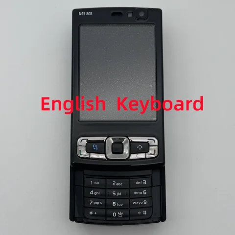 Оригинальный разблокированный мобильный телефон N95 8 ГБ 2G 3G 2,8 дюйма 5 МП Wi-Fi арабский русский иврит клавиатура смартфон, сделанный на 2007 г.