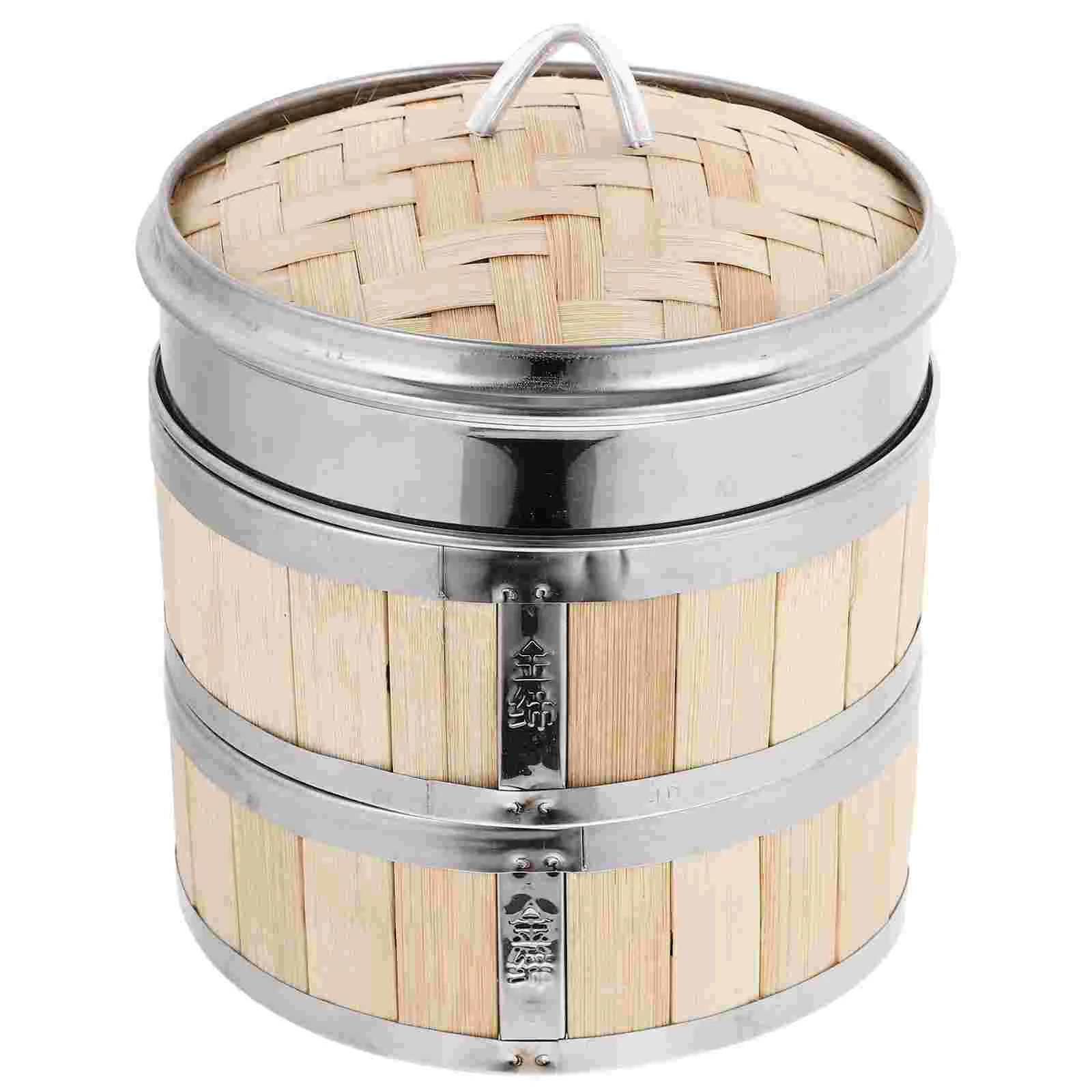 

Steamer Basket Bamboo Baskets Rice Steam Natural Asian Wooden Vegetable Food Pot Sum Dim Cooking Dumpling Cuisine
