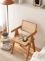 nordic ins solid wood rattan woven dining home retro back single sofa armchair leisure chair muebles de sal%c3%b3n furniture sillas