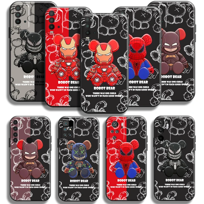 

Marvel Cute Spiderman Venom Bear Phone Case For Xiaomi Poco M3 PRO 5G For POCO X3 Pro NFC X3 F3 GT Case Black Carcasa Soft