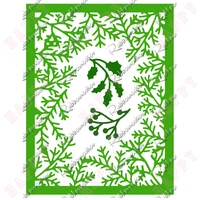 christmas metal cutting dies holly and greenery cover scrapbook diary decoration embossing template diy greeting cards handmade