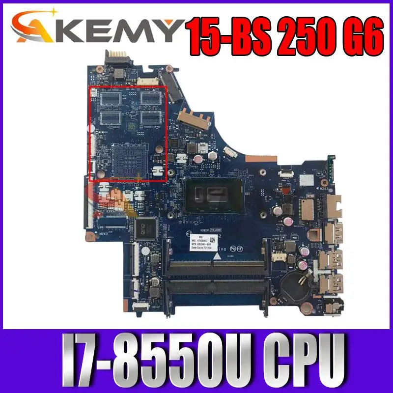 

Материнская плата для ноутбука HP 15-BS 250 G6 15-bs100TX LA-E802P с LA-E801P 934909-601 934909-001 934909-501 Материнская плата